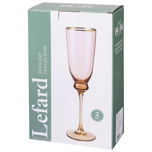 Бокалы для шампанского набор 2шт 210мл стекло Twist & Shine розовый (15)