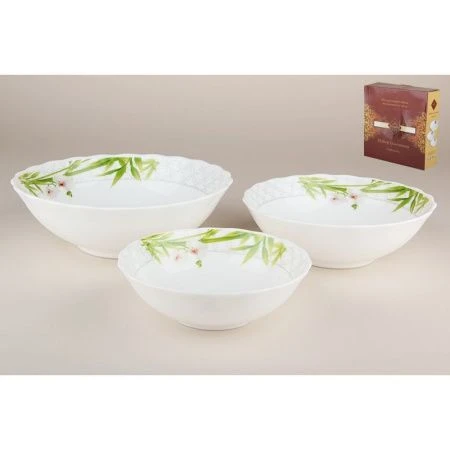 Салатники набор 3пр 150/180/20см стеклокерамика БАМБУК HW60/70/80 (8)