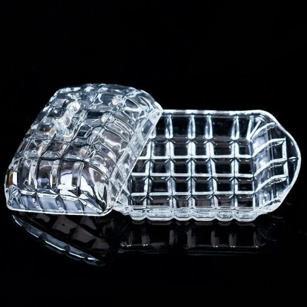 Масленка 17*11*7см стекло квадратная ZA-37 (24)