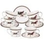 Чайный набор 12пр фарфор ЛОШАДЬ на 6 персон 250мл (8)