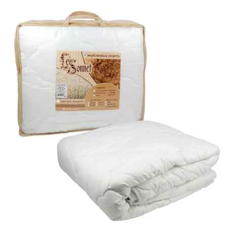 Одеяло 2сп Верблюжья шерсть п/э (пл.300) 172*205 (5)