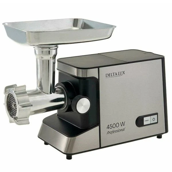 Мясорубка электрическая металл DELTA LUX DE-605M черный/стальной 4500Вт (4)