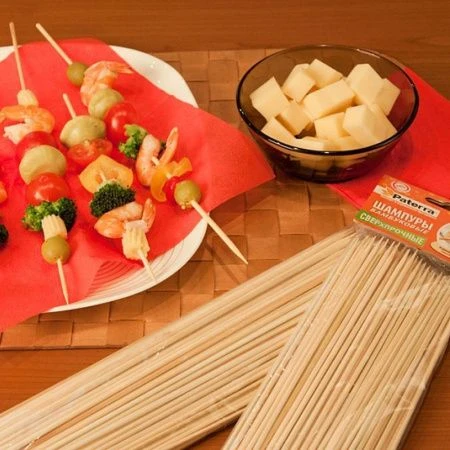 Шпажки для шашлыка 100шт 20см бамбук d3мм PATERRA (100)