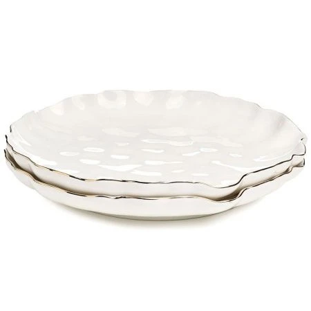 Тарелки мелкие набор 2шт 20*3см фарфор Charm с золотой отводкой десертные (12)