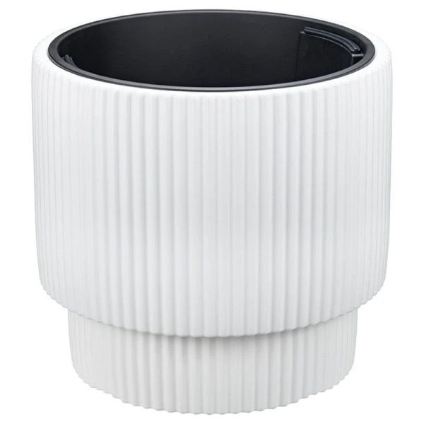 Кашпо 40л пластик СТРИП со вставкой Белый (1)