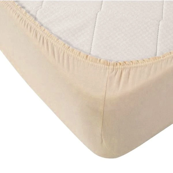 Простыня на резинке 1,5сп трикотаж ДомаРу Кремовый 120*200+40