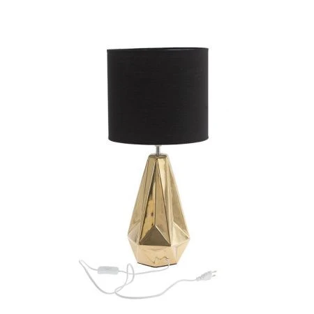 Лампа настольная с абажуром фарфор Золотые чернила черная 30*30*64см Е27 фарфор/текстиль (2)