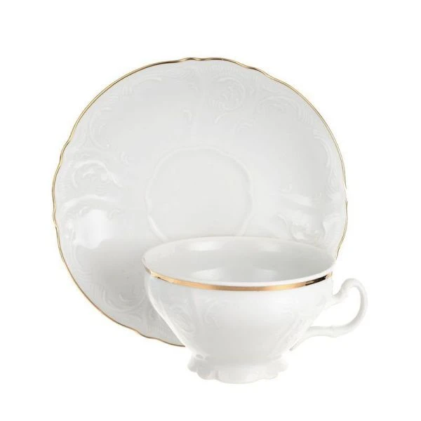 Чайный набор 2пр фарфор ЗОЛОТАЯ ОТВОДКА Бернадотт на 1 персону 205мл