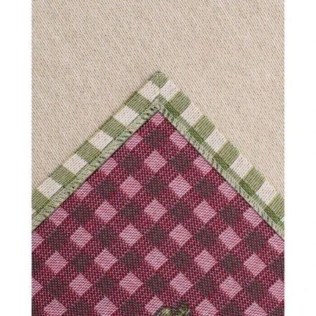 Скатерть 140*240см гобелен ПРИНЦЕССА зеленая клетка