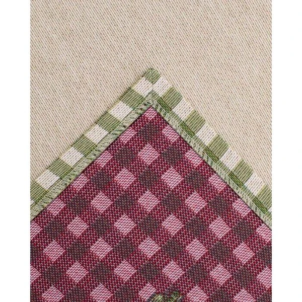 Скатерть 140*240см гобелен ПРИНЦЕССА зеленая клетка