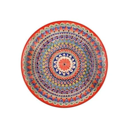 Блюдо (ляган) 19см керамика красный (60)