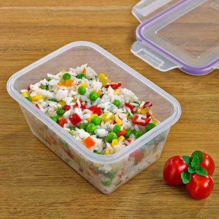 Контейнер пищевой 1,6л 200*140*95мм пластик прямоугольный герметичный прозрачный (20)