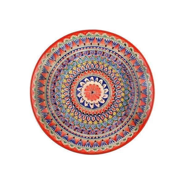 Блюдо (ляган) 19см керамика красный (60)