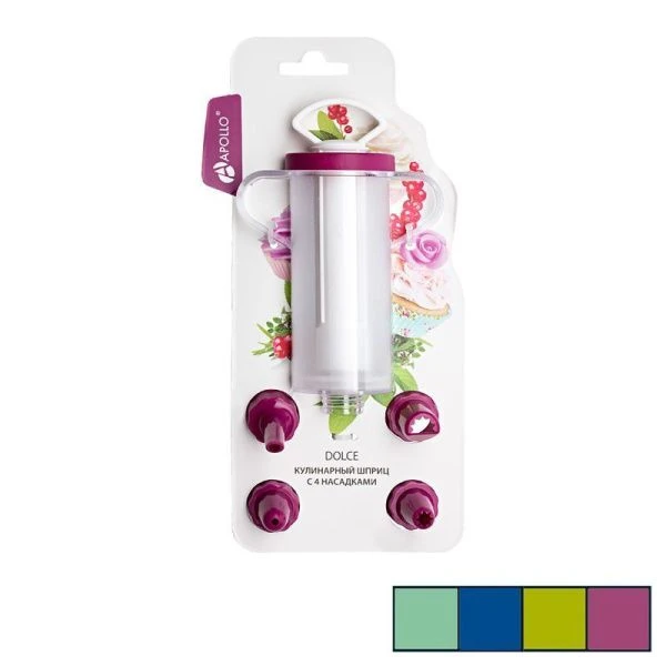 Шприц кондитерский 4 насадки пластик Dolce DLC-01 (12)