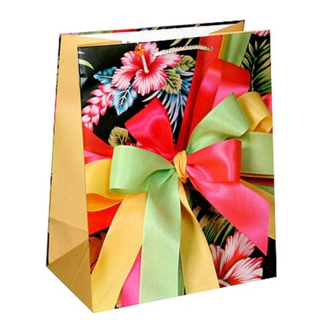 Пакет бумажный 26*32*15см вертикальный матовый В лучах цвета (12/144)