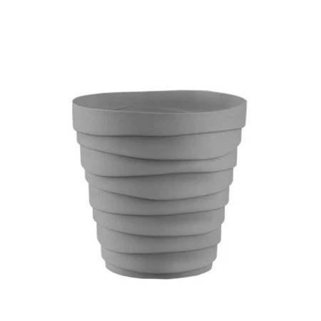 Кашпо 2,25л 16,8*18см пластик БАРХАН серый жемчуг (16)