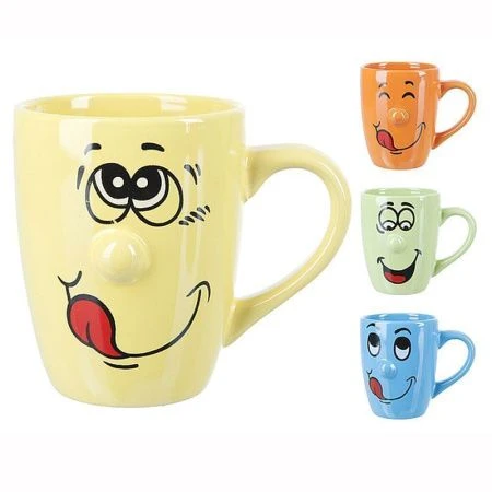 Кружка 380мл керамика СМАЙЛИК 4вида (36)