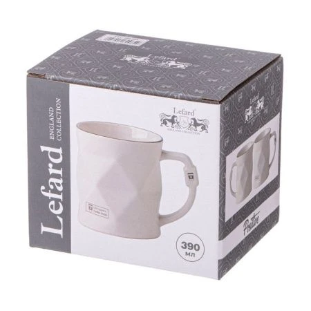 Кружка 390мл фарфор Break Time белая (36)