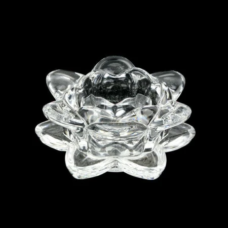 яяяПодсвечник Лотос 4*8см стекло 1 свеча