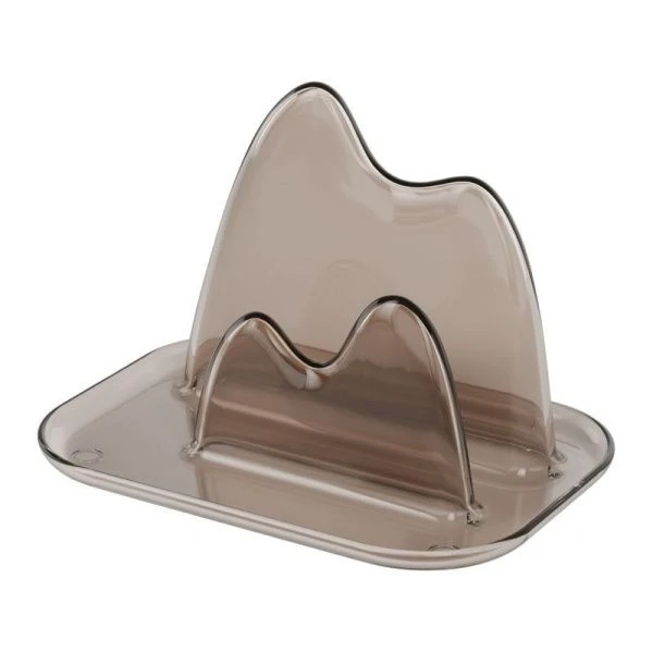 Подставка под ложку и крышку 18,5*13*12см пластик прозрачный (24)