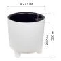 Кашпо 7,8л 280мм пластик РАМОНА со вставкой белый ротанг (1)