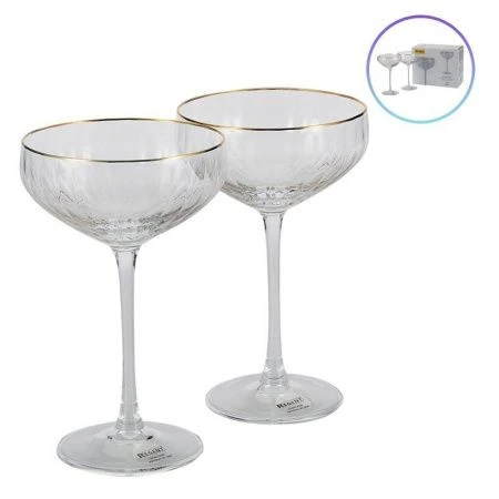 Бокалы-креманки для шампанского набор 2шт 310мл стекло ASTI 81-604  (12)