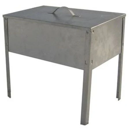 Мангал-коптильня 1 уровневая разборная сталь 400*250*140мм в коробке (1)