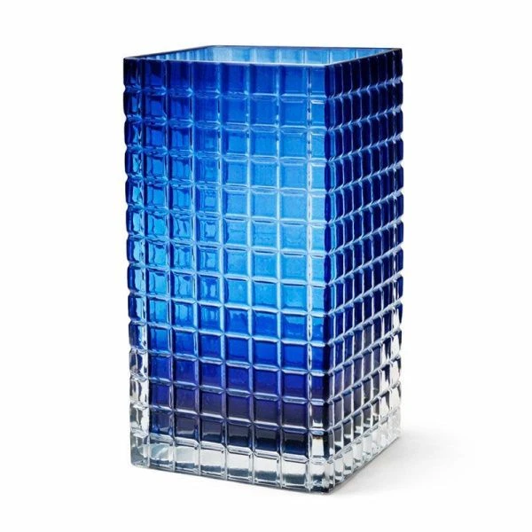 Ваза для цветов 24*13см стекло синяя 1324/JC-15881 (12)