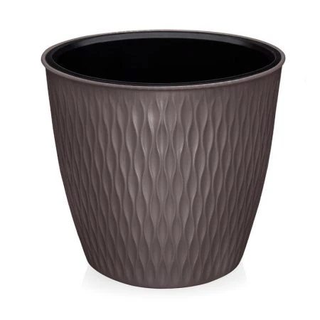 Кашпо 2,3л пластик Kerama серо-коричневый (36)