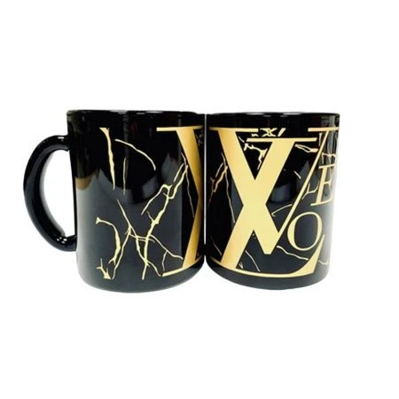 яяяКружка стекло 300мл LV чер/зол (24)