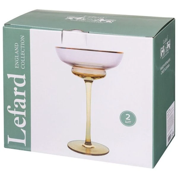 Креманки набор 2шт 220мл стекло Twist & Shine розовый (8)