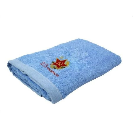 яяяПолотенце махровое 50*90см Звезда голубое арт. А20