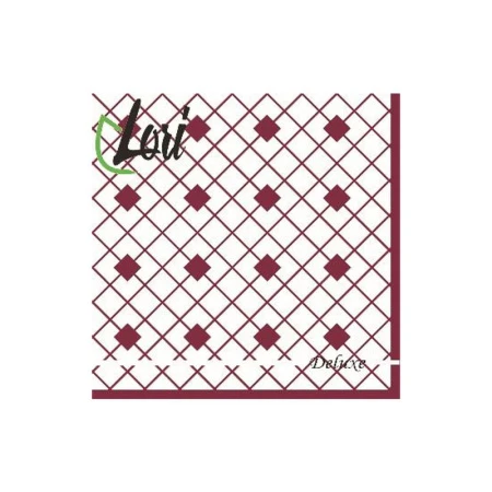 Салфетки бумажные Лори 20шт 3-х слойные 33*33 бордо (16)