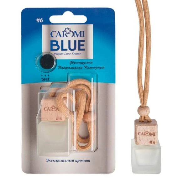 Ароматизатор подвесной CAROMI #06 деревянный бочонок 6мл по мотивам Antonio Banderas Blue Seduction