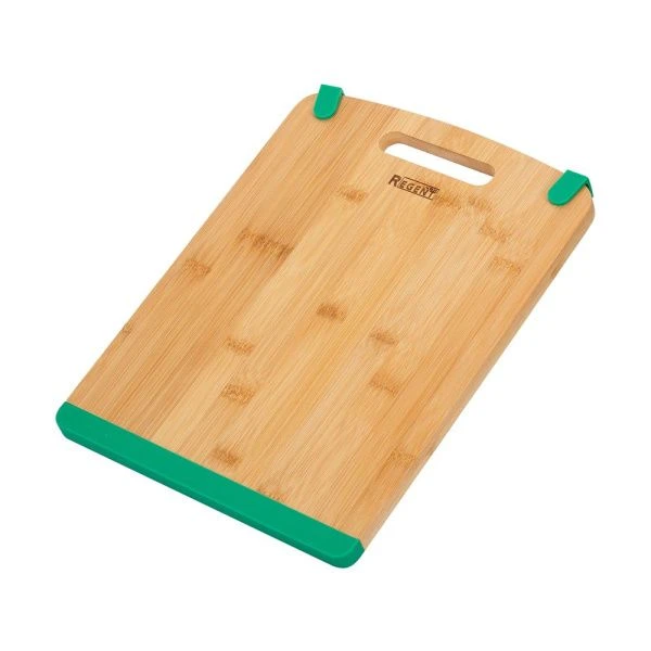 Доска разделочная 39*28*1,5см бамбук Bamboo прямоугольная с силикон.вставками 93-BM-4-03.3 (12)