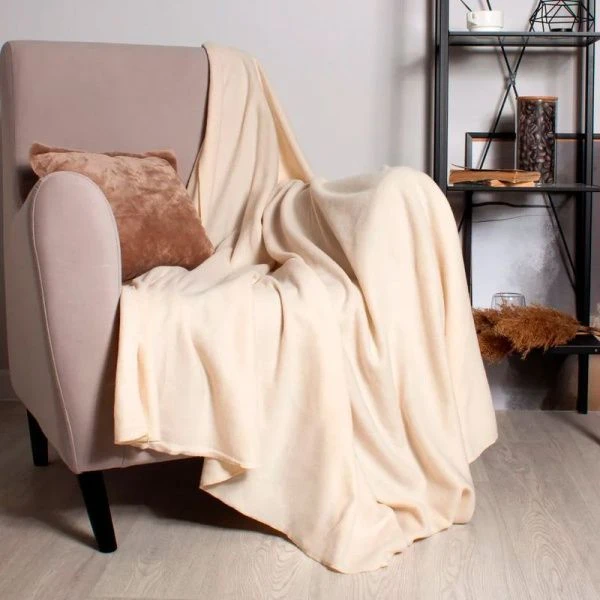 Плед 150*200 флис London Basic бежевый