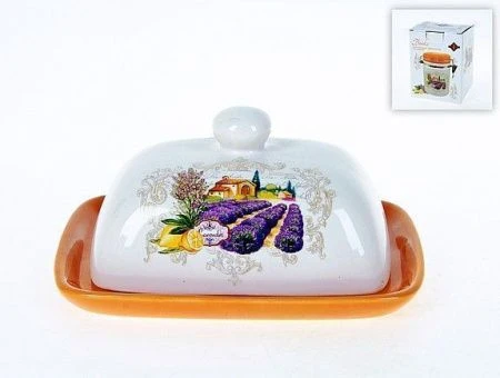 Масленка керамика ПРОВАНС 17,5*13,5*8,5см подар.уп. (24)