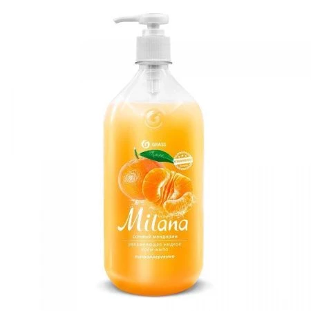Крем-мыло жидкое 1л MILANA Сочный мандарин (12/6)