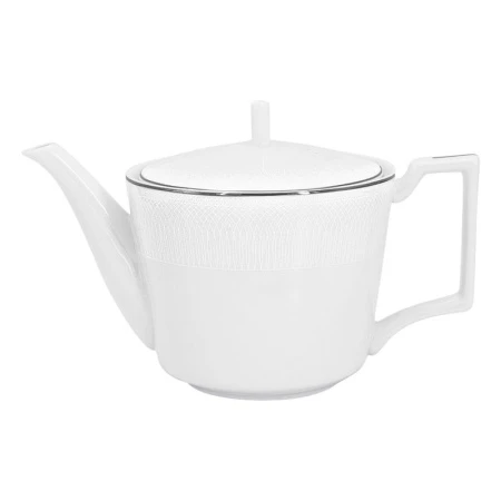 Чайный набор 21пр фарфор АЙВОРИ на 6 персон 300мл белый с серебристым кантом AL-22-013/21-E5 (2)