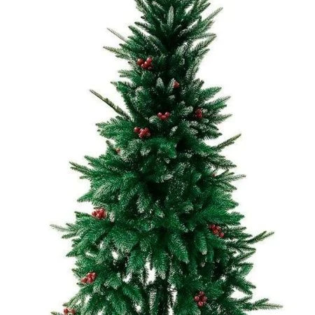 Елка искусственная 150см СМЕШАННАЯ с ягодами, 500 веток PE/PVC JC-14940 (1)