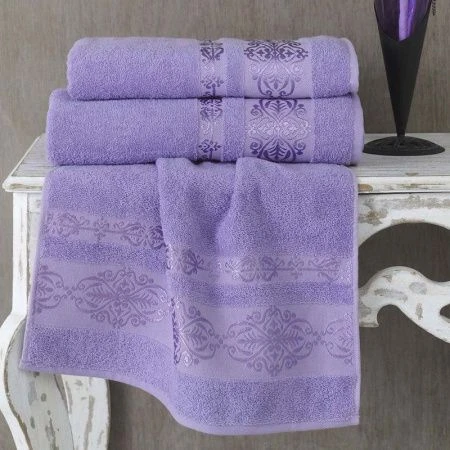 яяяПолотенце махровое 50*90см Karna REBEKA (Сиреневый)