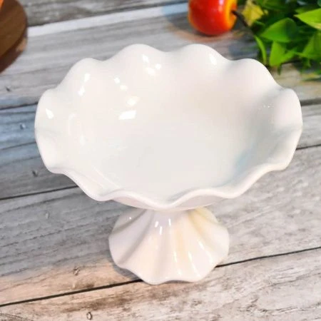 Фруктовница на ножке фарфор 15см (12)