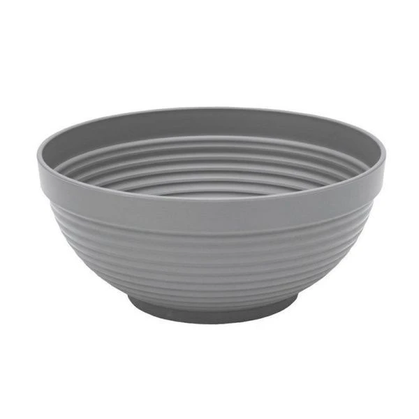 Горшок цветочный 6л d30см пластик МИСКА ПАРМА серый муссон (10)