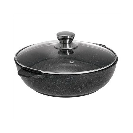 Жаровня 26см алюминий АП ОРИОН стекл.крышка (6)