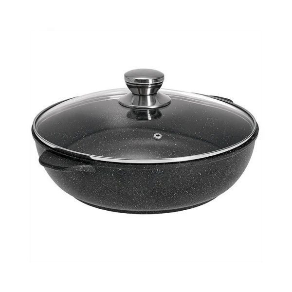 Жаровня 26см алюминий АП ОРИОН стекл.крышка (6)