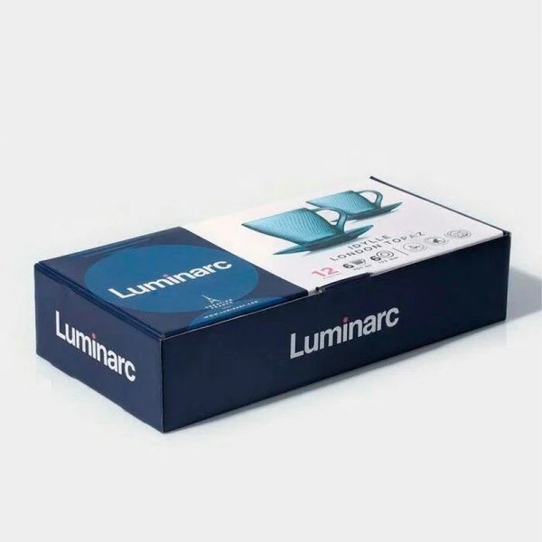 Чайный набор 12пр стекло ИДИЛЛИЯ ЛОНДОН ТОПАЗ на 6 персон 265мл (2)