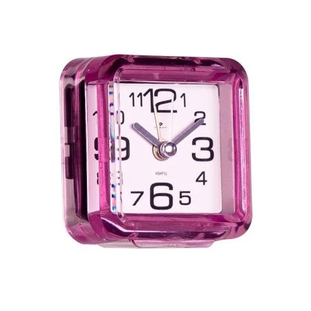 Будильник 7*7см кварц РУБИН Классика розовый (40)