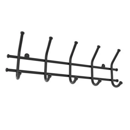 Вешалка 5 крючков настенная 48*8*16,5см металл НОРМА коричневая (10)