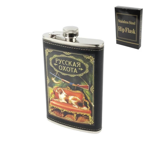 Фляжка металл 250мл Русская охота JC-13750 (100)