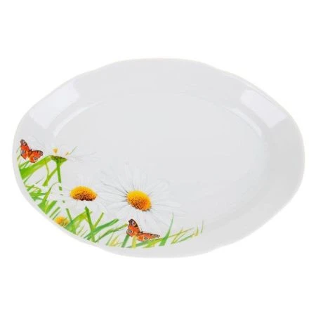 Блюдо 33см фарфор РОМАШКА Идиллия овальное (5)